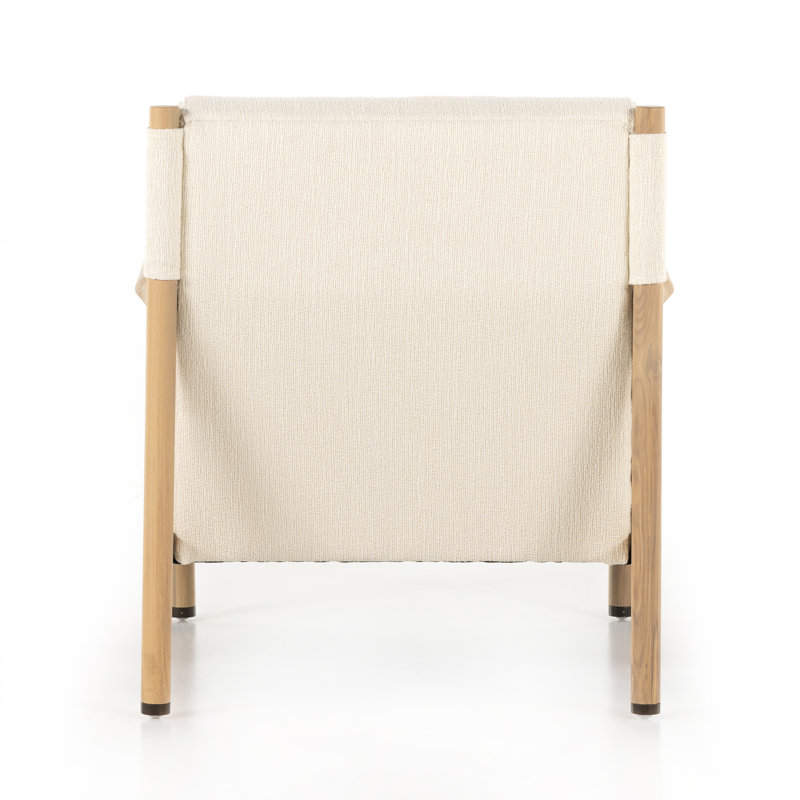 Kempsey Armchair, White Polyester Blend