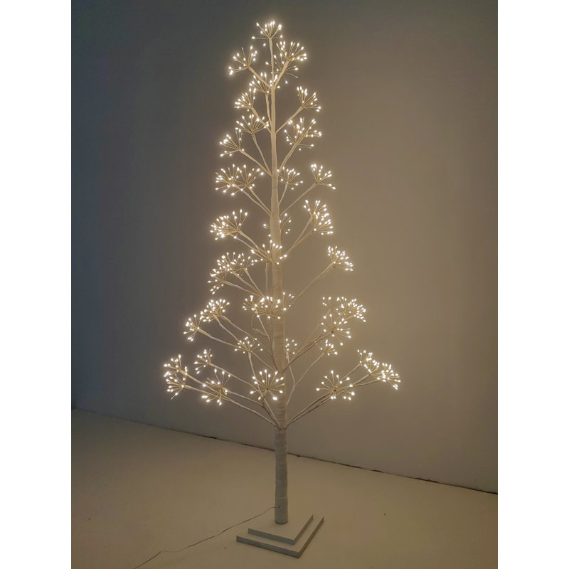 5ft White LED Cluster Tree with 720 Warm White LEDs Indoor Use Only