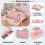 Lit plateforme avec tiroirs de rangement, garde-corps, petite tablette et crochets-498258766-498258761