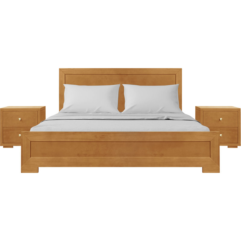 Trent Platform 3-Piece Bedroom Set, King, Oak