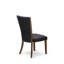 L'ensemble de table de cuisine 5 pièces comprend une table de salle à manger et 4 chaises de salle à manger en tissu de lin noir avec dossier capitonné - Finition noyer antique-46235330-50927385