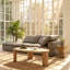 Table basse en fibre de béton l 47 po x P 28 po x H 16 po Dayana