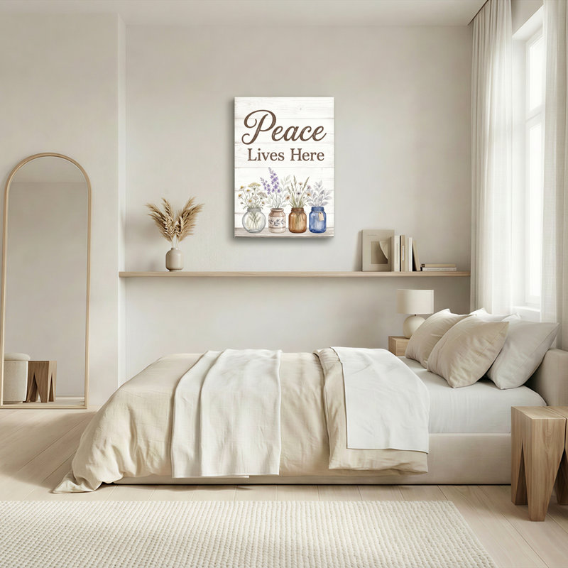 Peace Lives, reproduction d'art sur toile, ensemble de 1, H 36 po x l 24 po, Wrapped Canvas