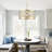  4-Light Modern Drum Chandelier with Globe Crystal Drops-1822414803