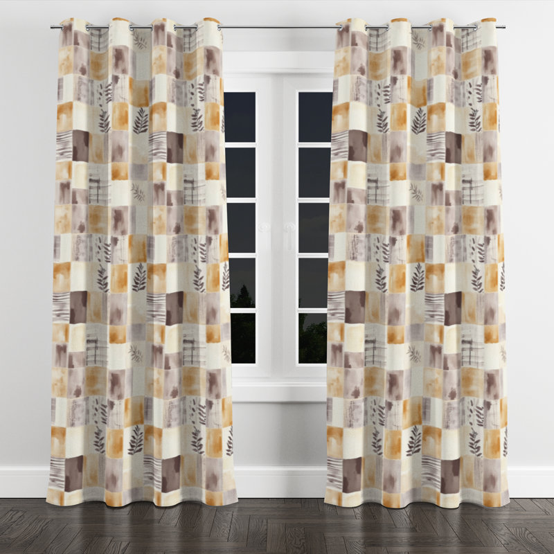 Rideaux obscurcissant Patchwork Room, L 52 po x L 108 po, Silver Grommets