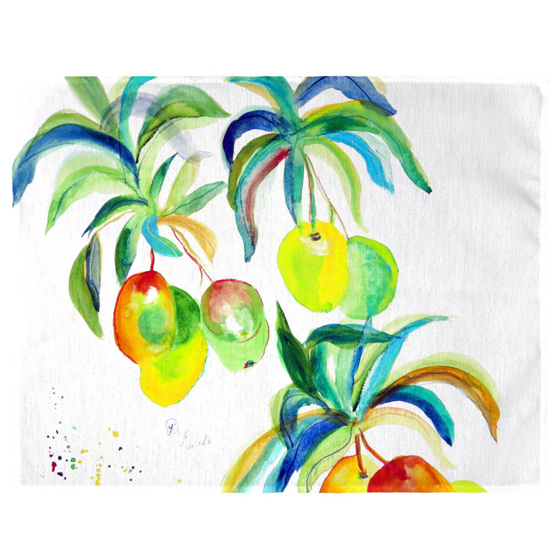 Phillippi Polyester Floral Rectangle Placemat