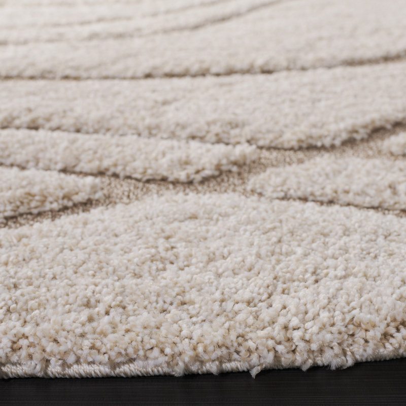 Ashal Abstract Indoor Rug, Round 6'7"
