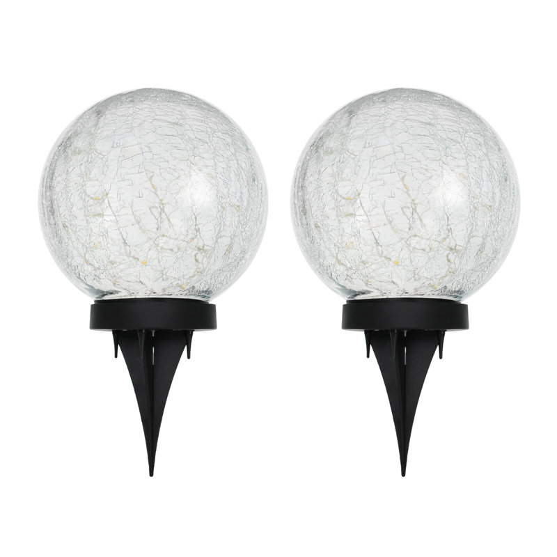 Natural Solar Powered Glass Flood Light Pack, Warm White