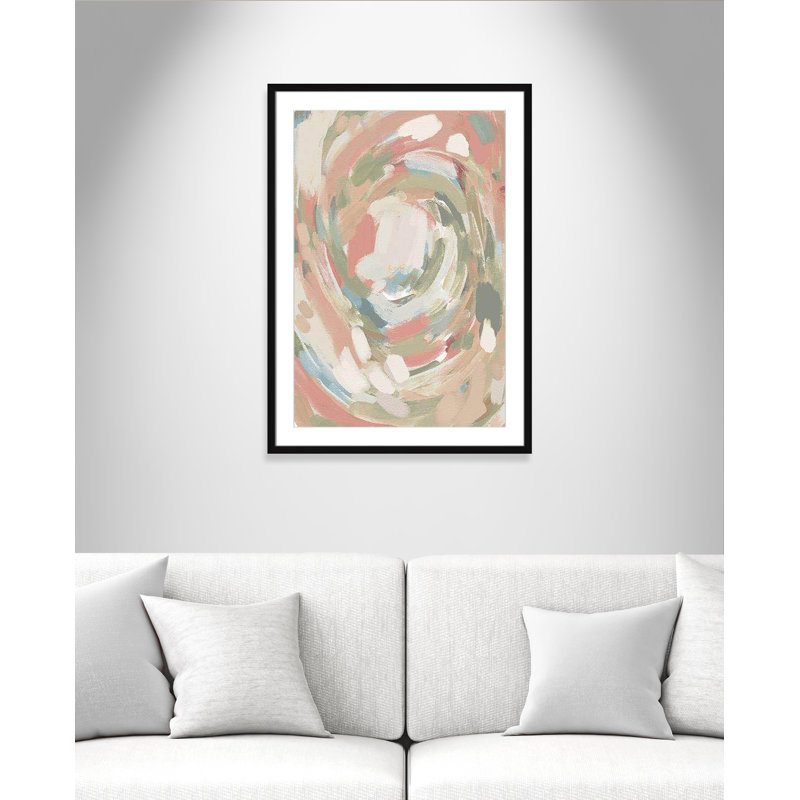 «Carmelo Abstract Energy Spring Colors on Paper» par Leah Straatsma, reproduction, H 35,5 po x l 25,5 po x P 0,75 po