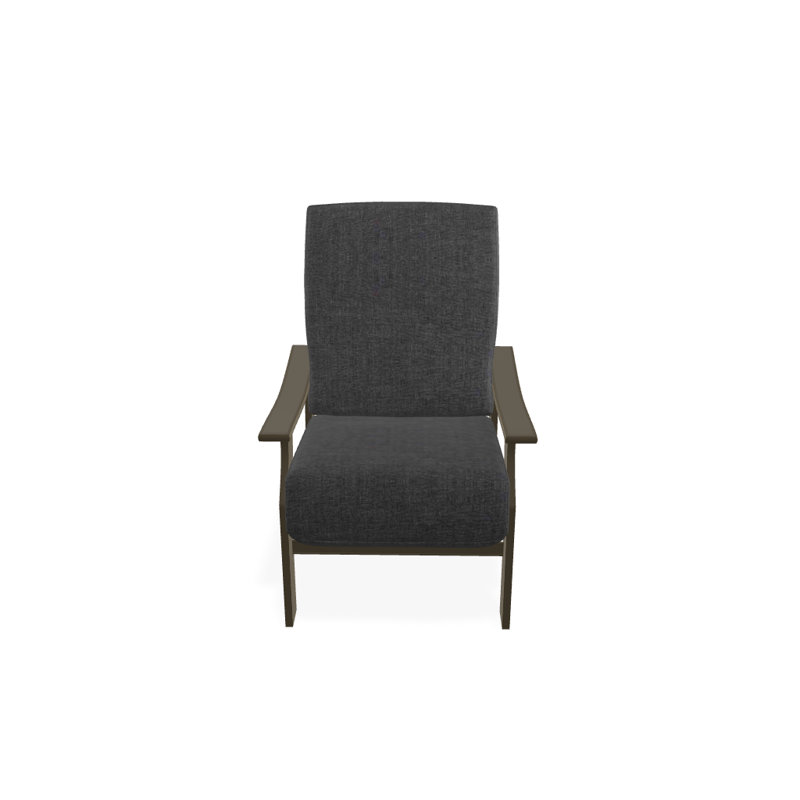 St. Catherine Outdoor Lounge Chair, Textured Beachwood, Cast Slate Sunbrella® Plainweave