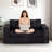 Boneless 2 Seater Couch For Living Room, Boneless Loveseat Sofa With Tufted Cushion & Backrest, Upholstered Floor Sofa With Armrests-117243850