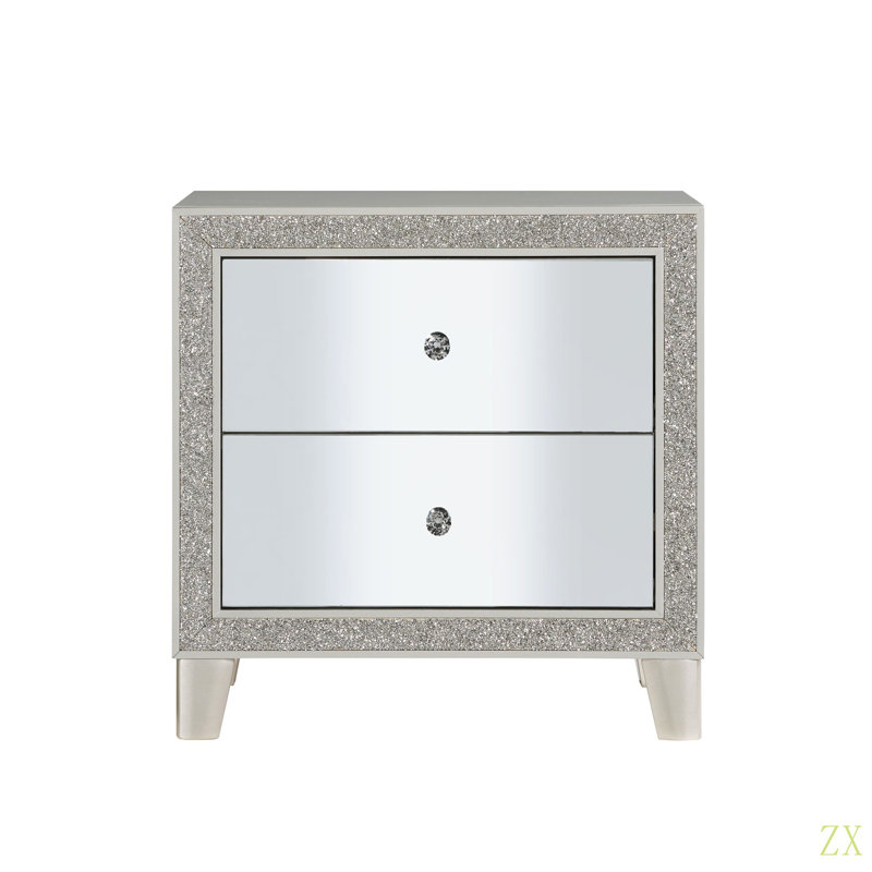 Table de chevet avec miroir