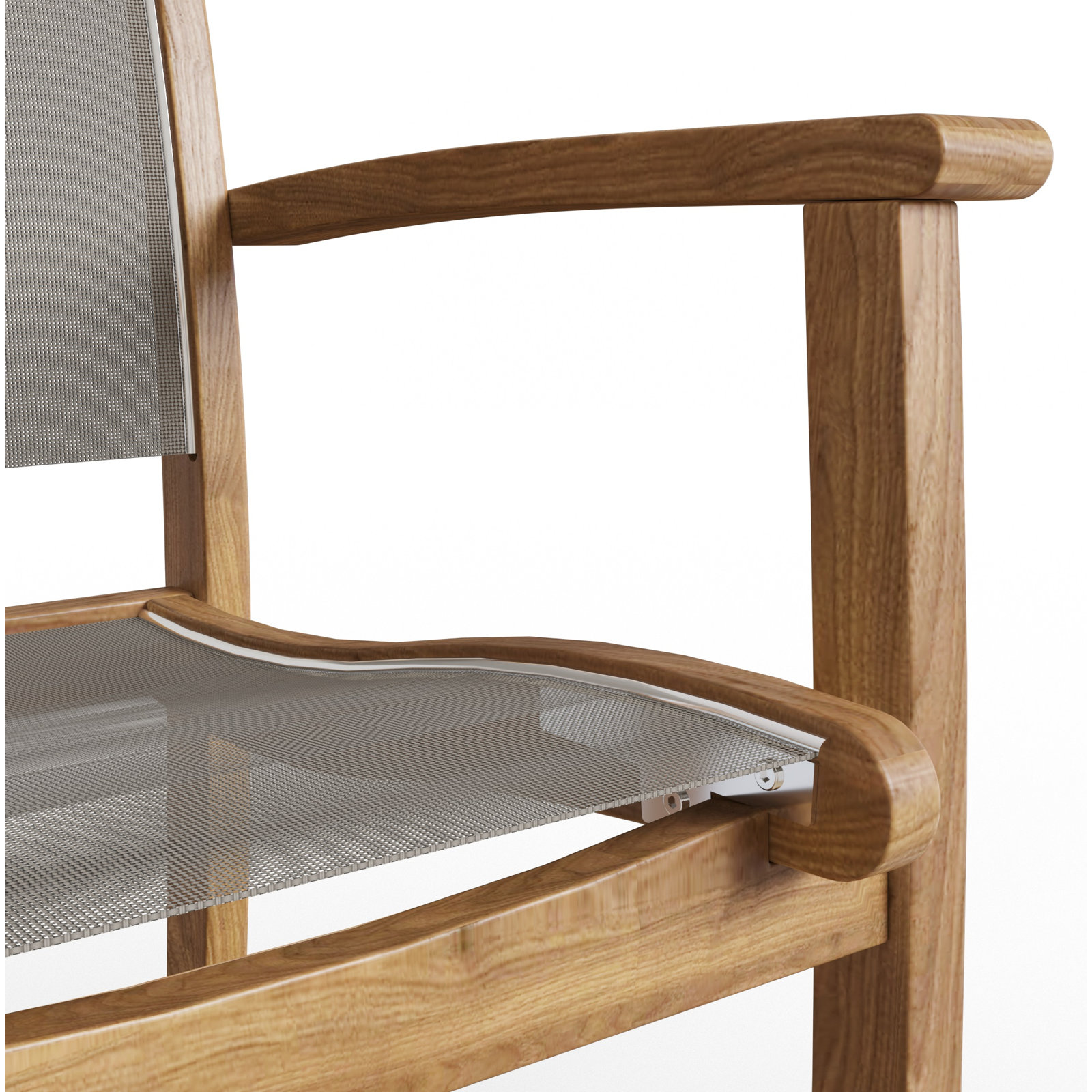 Flem 39" Teak Patio Dining Set, Tan