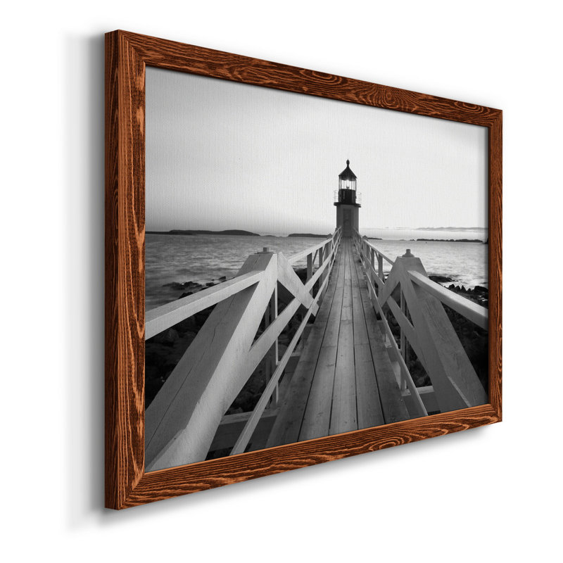 Phare de Marshall Point - photographie sur toile encadrée, H 20 po x l 17 po x P 1,5 po, Gris