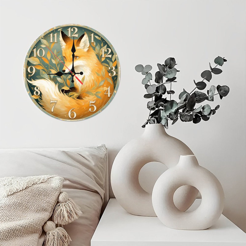 Horloge murale renard