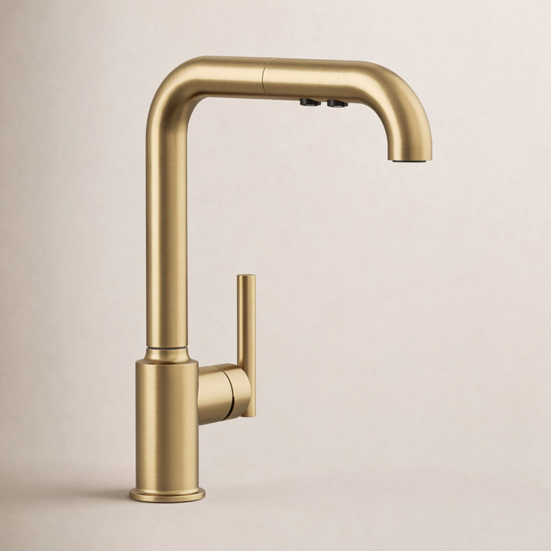 Purist Pull Out Bar Faucet with Accessories, Chrome poli