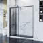 Porte de douche pivotante l 56 à 60 po x H 72 po, verre trempé 1/4 po, noir