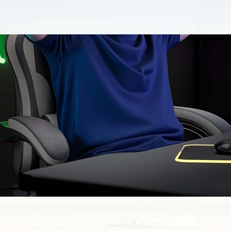 Chaise de jeu ergonomique avec repose-pieds et soutien lombaire, siège pivotant réglable en hauteur pour une utilisation au bureau ou à la maison