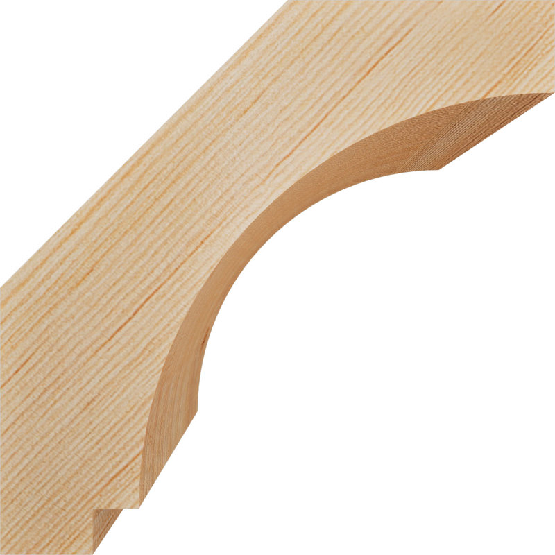 Attelle impériale du genou, Sapin de Douglas, Lisse, H 6 po x l 3,5 po x P 6 po