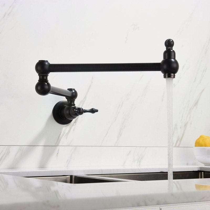 Pot Filler Faucet Wall Mount, Matte Black