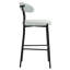 Tabouret de bar 26 po à hauteur de comptoir avec tabouret de bar en tissu avec base thermolaquée et repose-pieds-1122516180