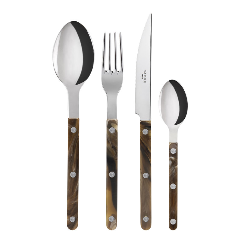 Bistrot Buffalo 4 - Piece Stainless Steel Flatware Set - Service for 1