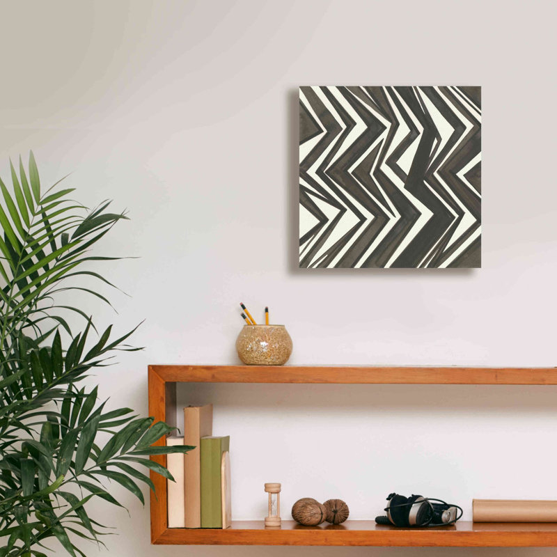 Art graphique sur toile, "V" par Chris Paschke, H 12 po x l 12 po x P 0,75 po
