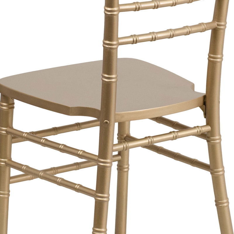 Chaise Chiavari empilable en résine Emma Premium Series, Or, 1