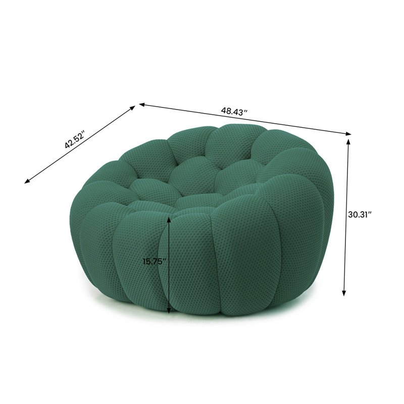 Bubble Modular Sofa Single Seat, Green
