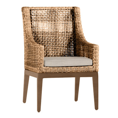 Fauteuil tissé péninsule clair Raphia / bois de santal