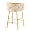 Ensemble de 2 tabourets de comptoir 28 po avec cadre en fer, dossier et coussin souples, repose-pieds 28 po.-506717266
