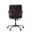 Chaise de bureau en cuir fleuri Zooey