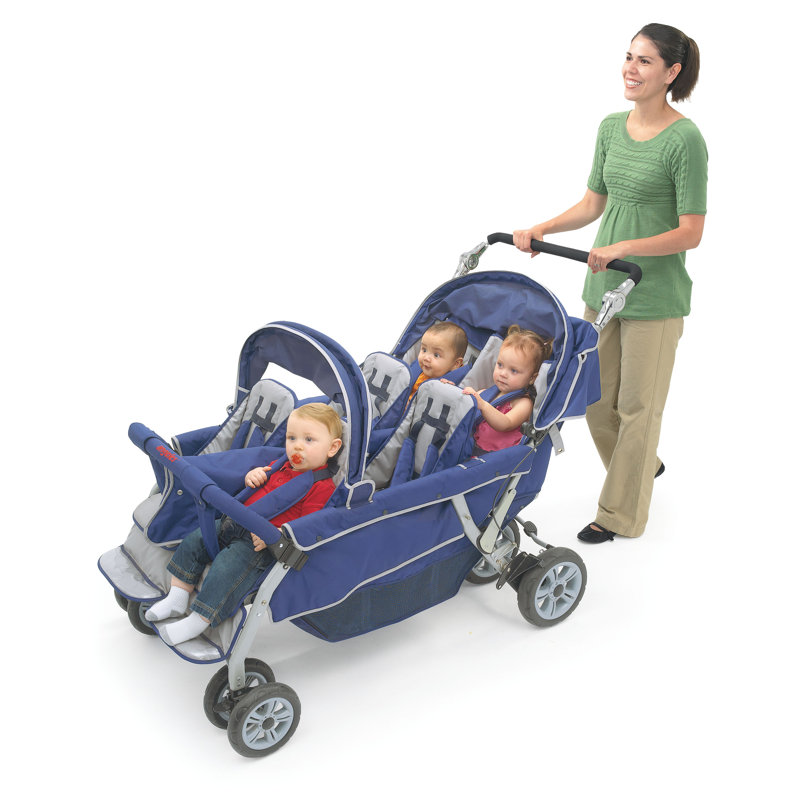 Steel Frame Six-Seat All-Terrain Folding Stroller