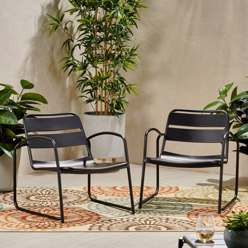 Patio Chair, Matte Black