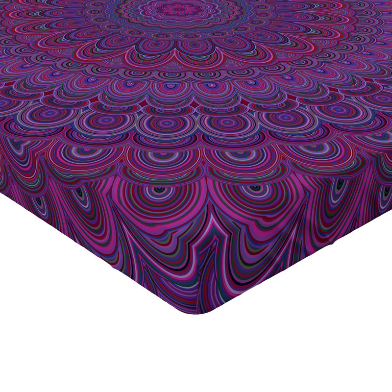 Drap-housse orange Ambesonne, Mauve oriental, Drap-housse de taille double
