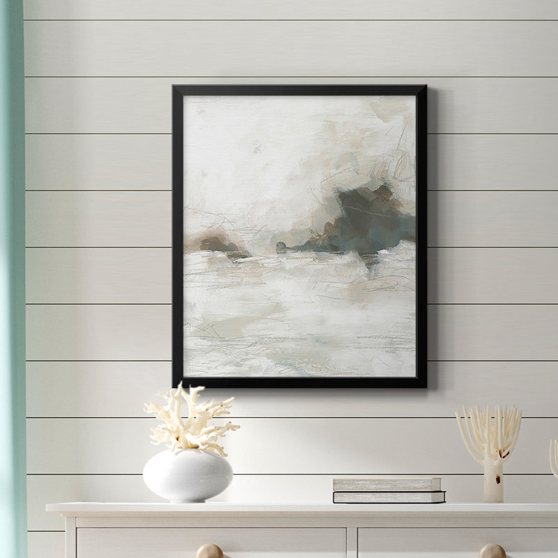 Toile encadrée de qualité supérieure Horizon Break II - prête à être accrochée, Noir, H 24 po x l 20 po