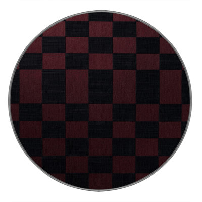Machine Washable Checkered Purple Area Rug