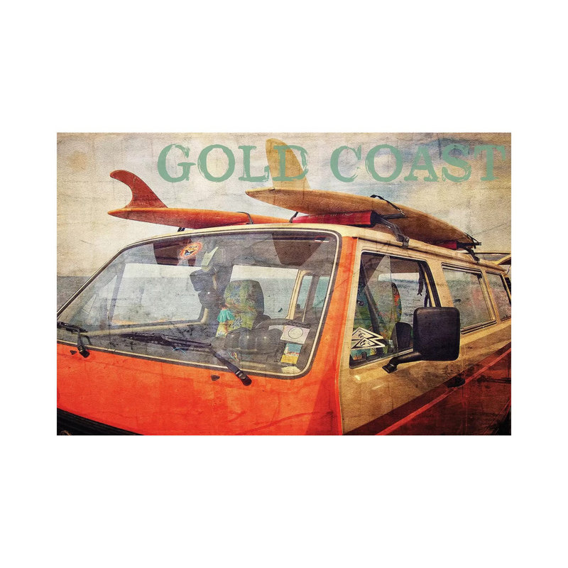Coast Surf Bus by Graffi*Tee Studios - Wrapped Canvas Print, 20.32 cm H x 30.48 cm W