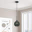 Mini-luminaire suspendu noir 1 lumière Albrechtice