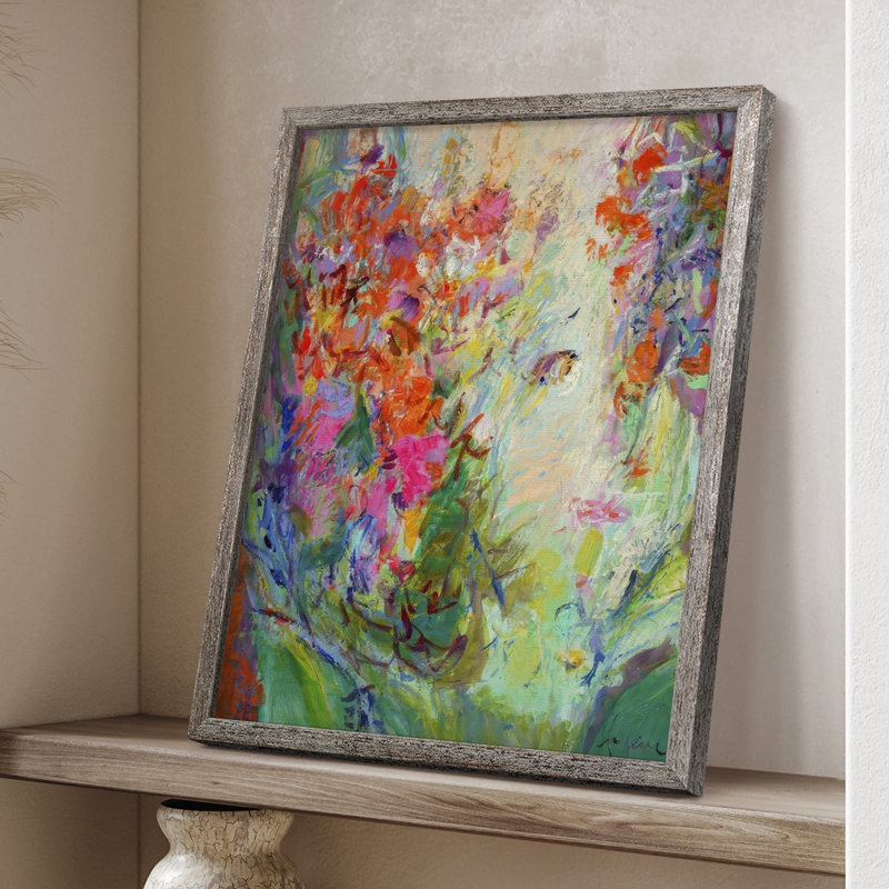 «Bold Flourish II», reproduction encadrée - bois massif, H 11 po x l 9 po