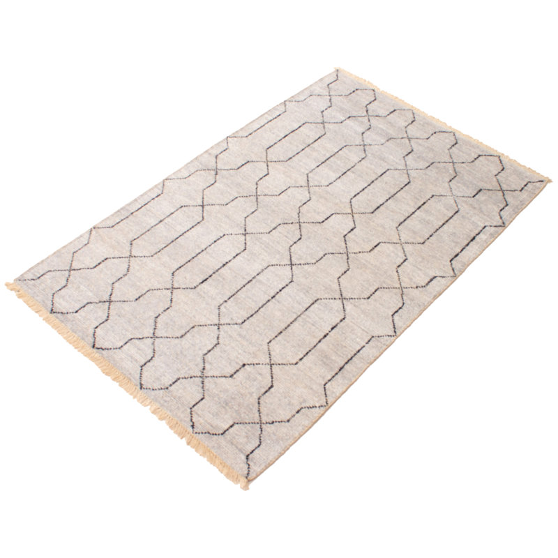 Tapis unique en viscose noué à la main 5 pi 1 po x 7 pi 10 po nouvel âge Iobst