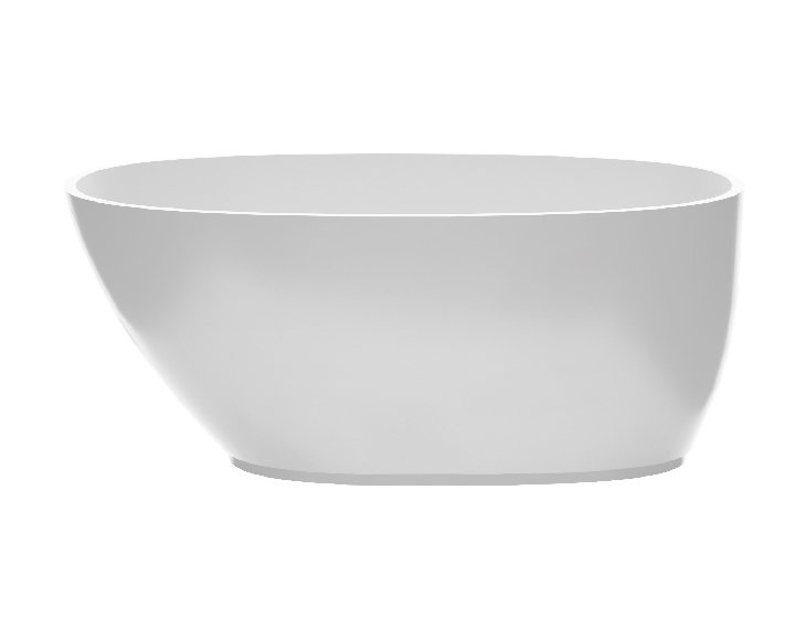 Boutique Lydia Soaker Tub, Gloss White, 21.5" H x 56" L x 32" W