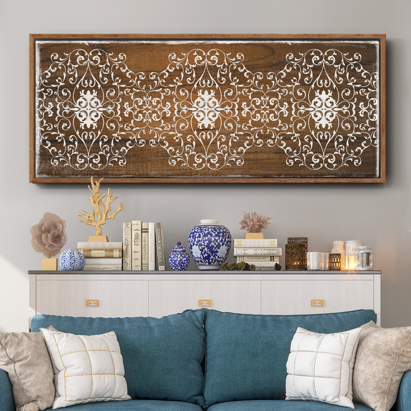 Boho Panel- Framed Canvas, 12" H x 30" W