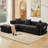 107'' Folding Cloud sofas Modular Sectional Sofa, DIY ,No Assembly-1669160508