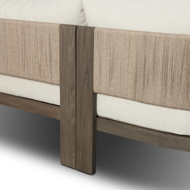 Delancy Outdoor 2PC Sectional-LAF Chaise-Vergo Cream, Left Hand Facing