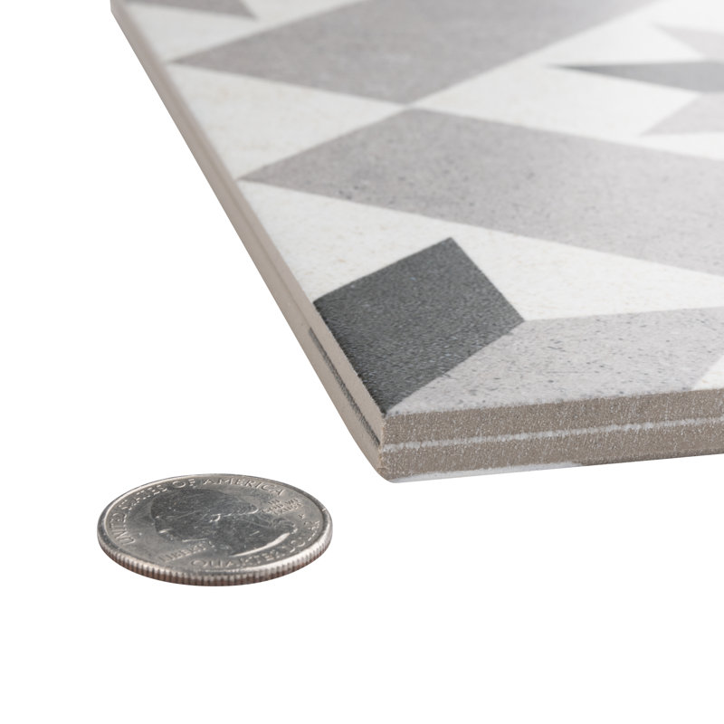 Carreau de mur et plancher en porcelaine à motif rétro 10 "x 10"