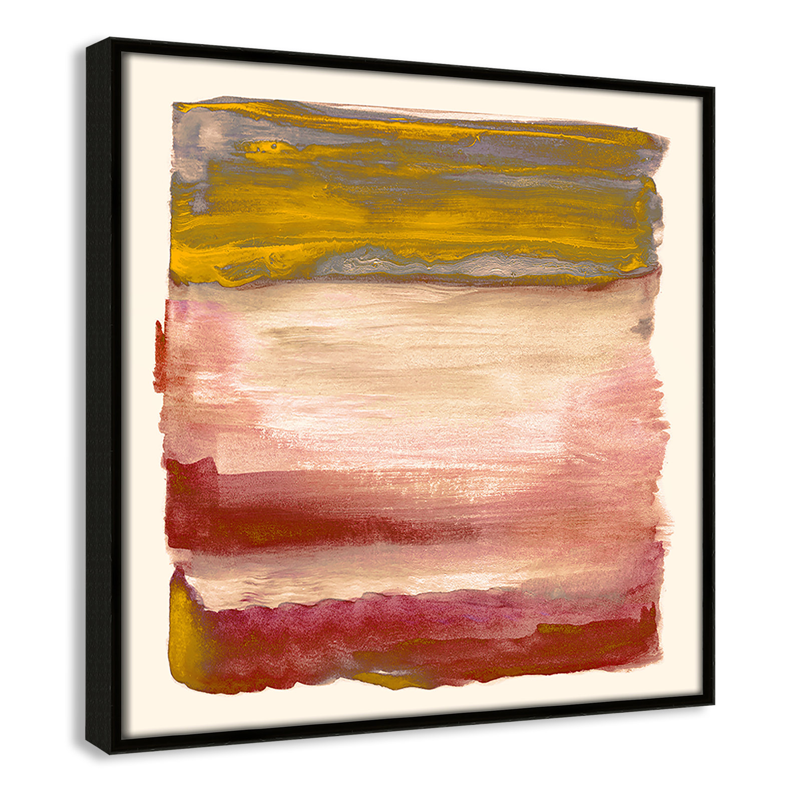 Yellow Sky I Print by Nan, 13.5" H x 13.5" W, Espresso