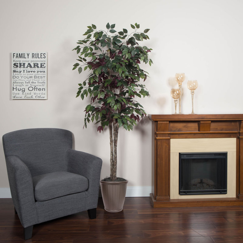 72'' Faux Tree in Pot, Brown