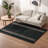 Black Themed Geometric Colorful Patterned Woven Base Washable Carpet-2132259304