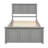 Twin Size Bed With Removable Gray Trundle - Frame Platform Sliding Construction-308060102